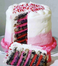 Stacked Cookie Cake: Confetti Cake Batter